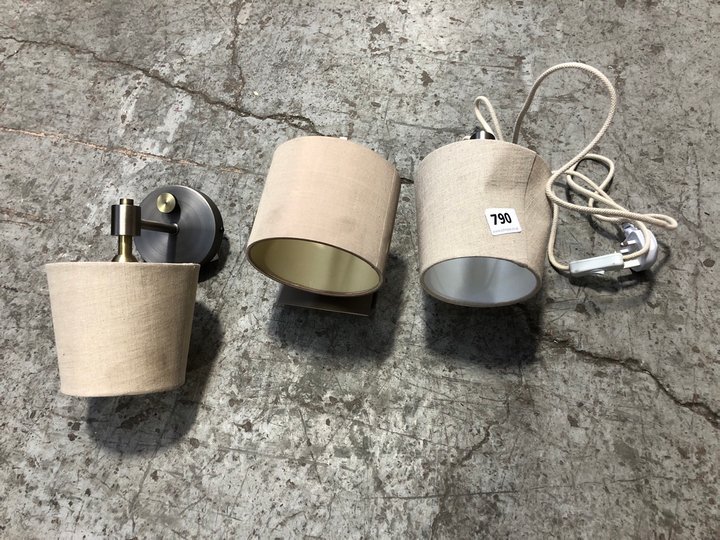 John Pye Auctions 3 X ASSORTED LIGHT FITTINGS TO INCLUDE WALL MOUNTED