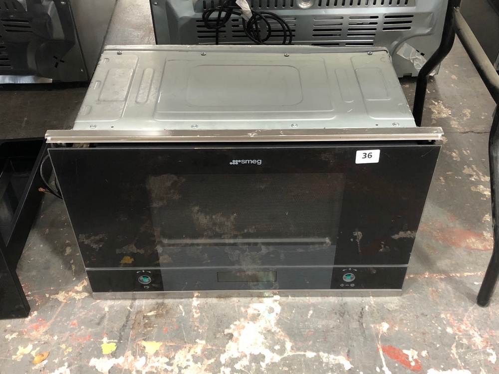 John Pye Auctions SMEG LINEA BUILTIN MICROWAVE WITH GRILL BLACK