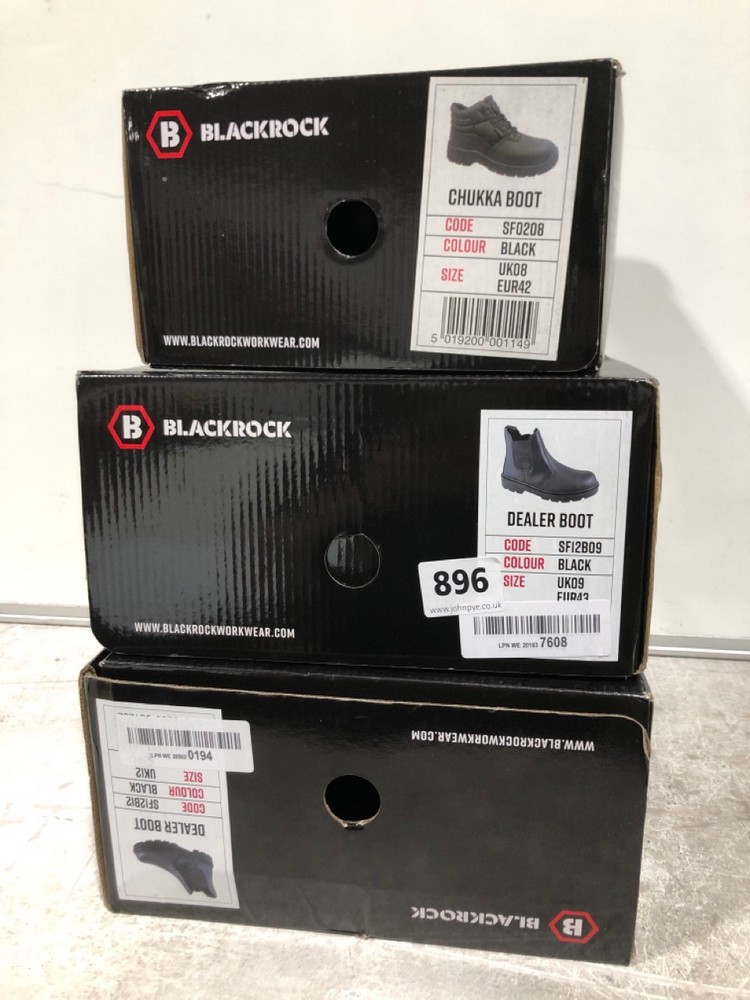 John Pye Auctions 3 X ASSORTED SAFETY SHOES TO INCLUDE BLACKROCK