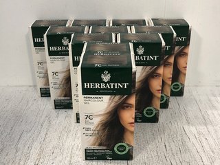 10 X BOXES OF HERBATINT PERMANENT HAIR COLOUR GEL IN ASH BLONDE: LOCATION - E16