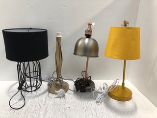 JOHN LEWIS & PARTNERS 4 X ASSORTED LIGHTING ITEMS TO INCLUDE CURVE COPPER DESK LAMP: LOCATION - E17
