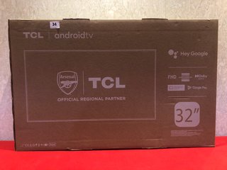 TCL S54 SERIES 32 INCH LED FULL HD SMART TV(SEALED) - MODEL 32S5400AFK - RRP £179: LOCATION - BOOTH
