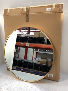 JOHN LEWIS & PARTNERS ROUND MIRROR WITH GOLD EDGE: LOCATION - G7