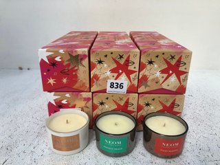 6 X NEOM ORGANIC WELLBEING WISHES CANDLE TRIO SETS - RRP £288: LOCATION - G14