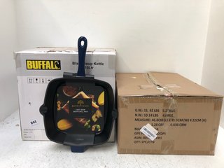 3 X ASSORTED ITEMS TO INCLUDE BUFFALO BLACK SOUP KETTLE 10L: LOCATION - G14