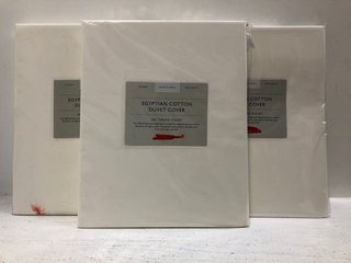 3 X JOHN LEWIS AND PARTNERS EGYPTIAN COTTON DOUBLE DUVET COVERS IN CREAM: LOCATION - F14