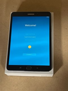 SAMSUNG GALAXY TAB S2 32GB TABLET WITH WIFI IN BLACK: MODEL NO SM-T710 (WITH BOX, PIN, CHARGER CABLE AND MANUAL) [JPTM102249]. THIS PRODUCT IS FULLY FUNCTIONAL AND IS PART OF OUR PREMIUM TECH AND ELE