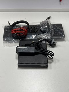 LENOVO THINKCENTRE M60E 256 GB PC IN BLACK: MODEL NO 11LV005JUK (BOXED WITH WIRED MOUSE, KEYBOARD & HEADSET, VERY GOOD COSMETIC CONDITION). INTEL CORE I5-1035G1 @ 1.00GHZ, 8 GB RAM, INTEL UHD GRAPHIC