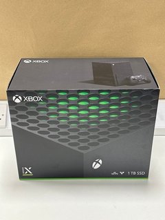 MICROSOFT XBOX SERIES X 1 TB GAMES CONSOLE IN BLACK: MODEL NO 1882 (WITH BOX & ALL ACCESSORIES) [JPTM103278]. (SEALED UNIT). THIS PRODUCT IS FULLY FUNCTIONAL AND IS PART OF OUR PREMIUM TECH AND ELECT