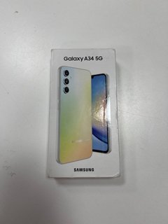 SAMSUNG GALAXY A34 5G 256 GB SMARTPHONE IN AWESOME SILVER: MODEL NO SM-A346B/DSN (SEALED IN BOX, SEALED UNIT) [JPTM103134]. (SEALED UNIT). THIS PRODUCT IS FULLY FUNCTIONAL AND IS PART OF OUR PREMIUM