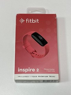 FITBIT INSPIRE 2 FITNESS TRACKER (ORIGINAL RRP - £44) IN BLACK CASE & DESERT ROSE BAND: MODEL NO FB418 (WITH BOX & ALL ACCESSORIES) [JPTM103590]. (SEALED UNIT). THIS PRODUCT IS FULLY FUNCTIONAL AND I