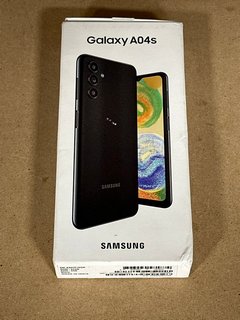 SAMSUNG GALAXY A04S 32 GB SMARTPHONE IN BLACK: MODEL NO SM-A047F/DSN (WITH BOX & ALL ACCESSORIES) [JPTM102296]. (SEALED UNIT). THIS PRODUCT IS FULLY FUNCTIONAL AND IS PART OF OUR PREMIUM TECH AND ELE