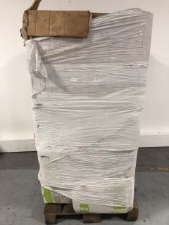 PALLET OF ASSORTED CLOTHING TO INCLUDE HI-VIS SHIRTS SIZE 46, DISPOSABLE BLUE COVERALLS SIZE XL APPROX RRP £1244