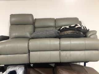 3 X INCOMPLETE SOFAS TO INCLUDE - MARBLE ARCH 3 SEATER SOFA 1 PART / TWO SEATER BROWN LEATHER (TROLLEY NOT INCLUDED)