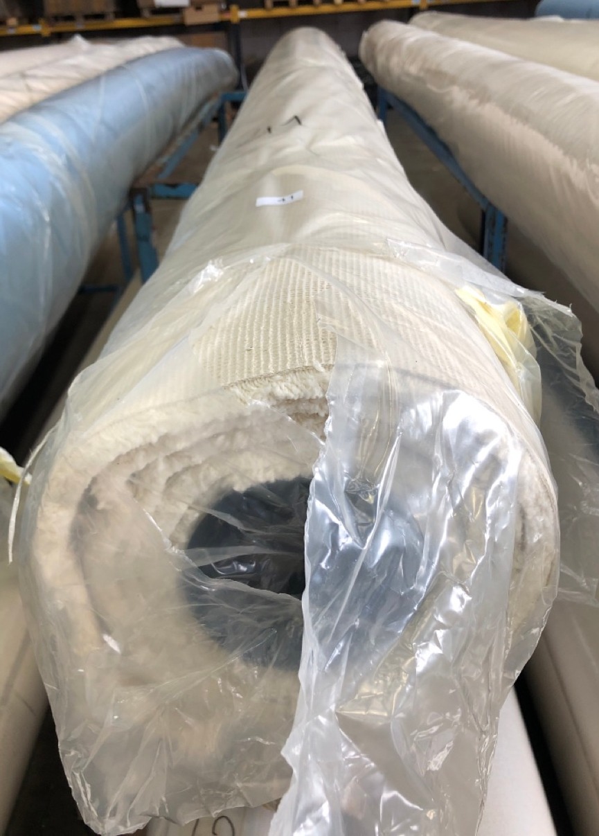 John Pye Auctions GRAND PRIX CARPET APPROX WIDTH 5M COLLECTION ONLY LOCATION CARPET RACKS