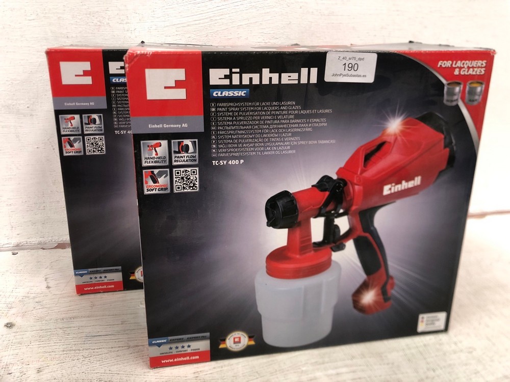 John Pye Auctions 2 X EINHELL TCSY 400 P ELECTRIC SPRAY GUN SYSTEM