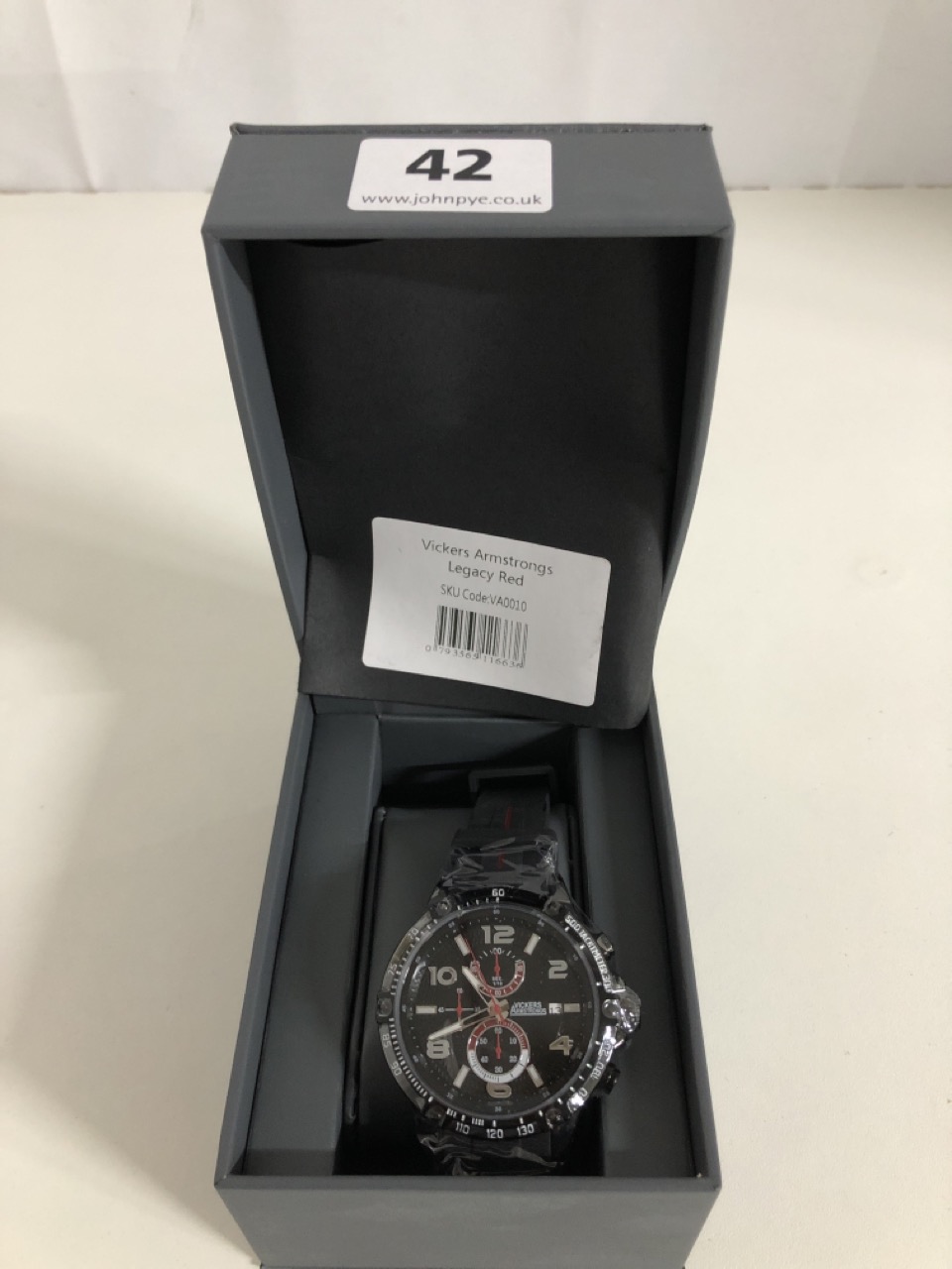 John Pye Auctions VICKERS ARMSTRONGS LEGACY RED WATCH VA0010 Seiko