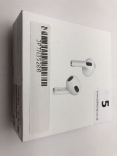 APPLE AIRPODS  (3RD GENERATIONS) EARBUDS IN WHITE: MODEL NO A2565 A2564 A2897 (WITH BOX)(NO CABLE)  [JPTN35200]