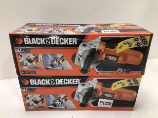 2 X BLACK & DECKER ANGLE GRINDER 710W - TOTAL RRP £100