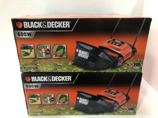 2 X BLACK & DECKER 600W LAWN MOWER - TOTAL RRP £120
