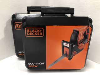2 X BLACK & DECKER 500W SCORPION - TOTAL RRP £140 (CHALLENGE 25- COLLECTION ONLY)