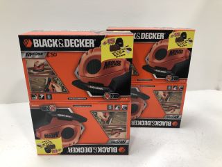 4 X BLACK & DECKER MOUSE SANDER - TOTAL RRP £120