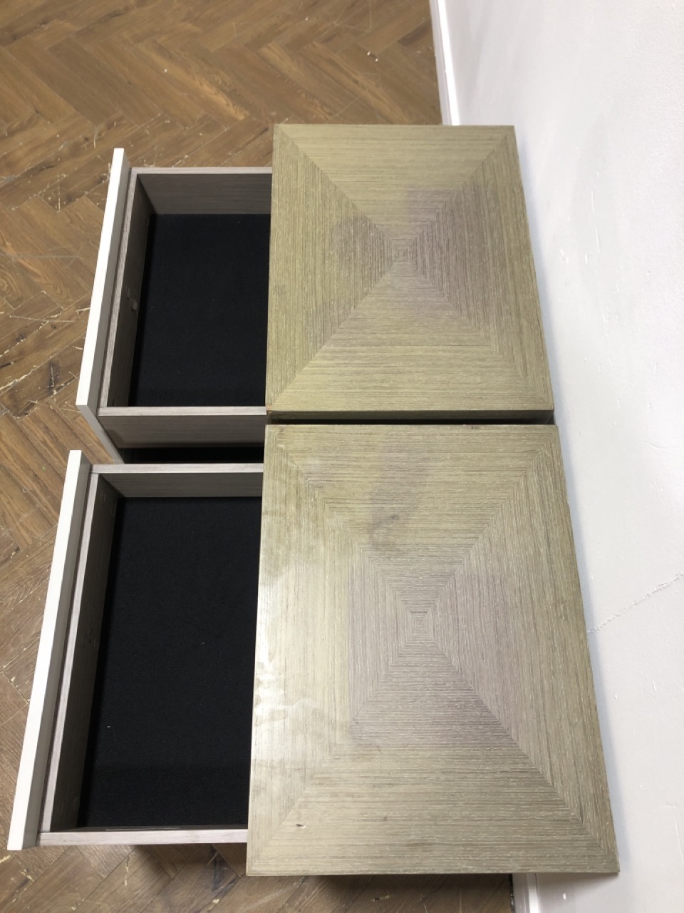 John Pye Auctions 2 X 2 DRAWER BEDSIDE IN FRENCH GREY APPROX