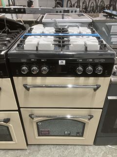 LEISURE GAS DOUBLE OVEN MODEL NO: CLA60GAC (SMASHED GLASS)