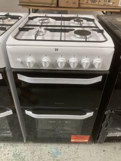 HOTPOINT GAS DOUBLE OVEN MODEL NO: HD5G00KCW