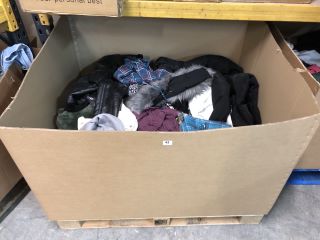 PALLET OF ASSORTED LOOSE CLOTHES (ASSORTED BRANDS AND SIZES) (COLLECTION OR OPTIONAL DELIVERY AVAILABLE*)