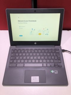 HP CHROMEBOOK 11A G8 EE LAPTOP IN GREY. (WITH BOX & CHARGE UNIT).   [JPTN35270]