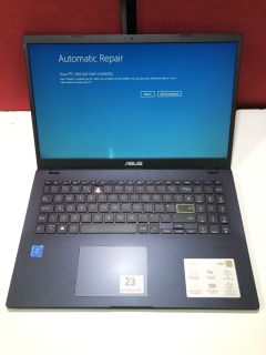 ASUS NOTEBOOK 64GB EMMC LAPTOP IN BLACK: MODEL NO E510M (WITH CHARGER) (SCREEN FAULT, KEY MISSING). INTEL CELERON N4020, 4GB RAM, 15.0" SCREEN  [JPTN35279]