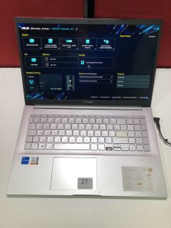 ASUS NOTEBOOK PC LAPTOP IN SILVER: MODEL NO K553E (UNIT ONLY) (HARD DRIVE REMOVED, KEYBOARD FAULT).   [JPTN35289]