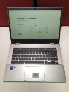 ASUS CHROMEBOOK 64GB EMMC LAPTOP IN SILVER: MODEL NO E510M (WITH BOX & CHARGER). INTEL N3350, 4GB RAM, 14.0" SCREEN  [JPTN35281]