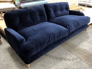 LOAF.COM EXTRA LARGE SUGAR BUM SOFA IN BROLLY CLEVER VELVET - RRP £2695: LOCATION - C6