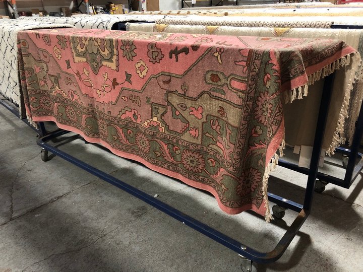 John Pye Auctions LA REDOUTE FLORIS VINTAGE STYLE COTTON RUG SIZE