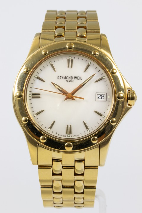 Raymond Weil 18K Gold Plated Stainless Steel Watch. Model No. 5590. Serial No. V209189