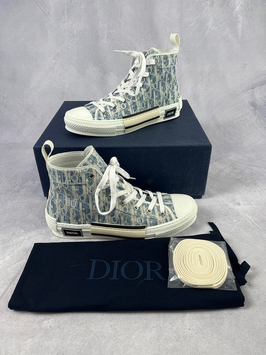 John Pye Auctions - Christian Dior B23 Oblique Kasuri High Top Trainers,  Size: 41, Comes with Dust Bag and Box.