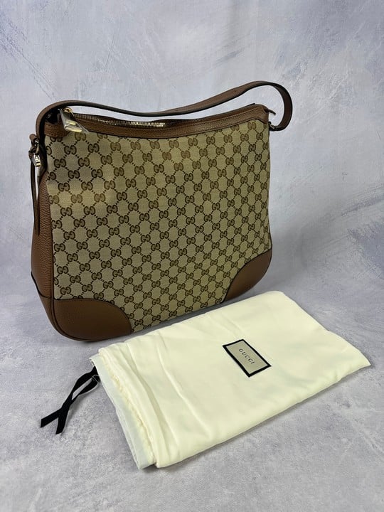 Gucci Bree Hobo GG Handbag, Comes with Dust Bag.  Dimensions: H:33cm W:40cm D:11cm.