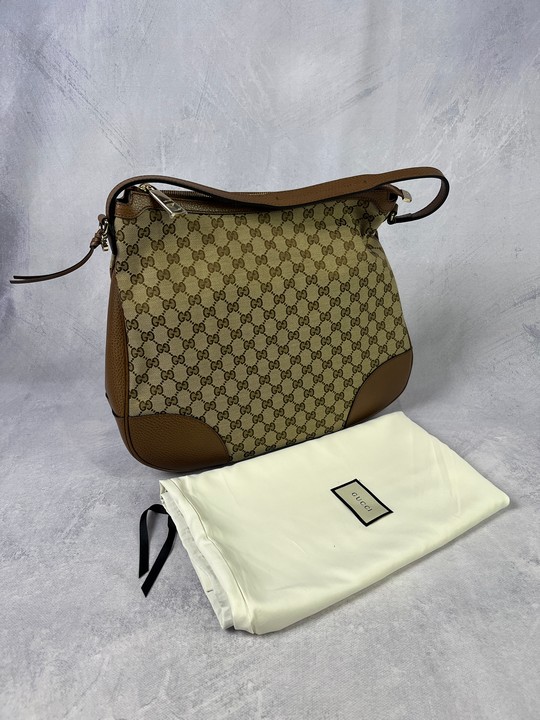 Gucci Bree Hobo GG Handbag, Comes with Dust Bag.  Dimensions:Approx H:33cm W:40cm D:12cm.