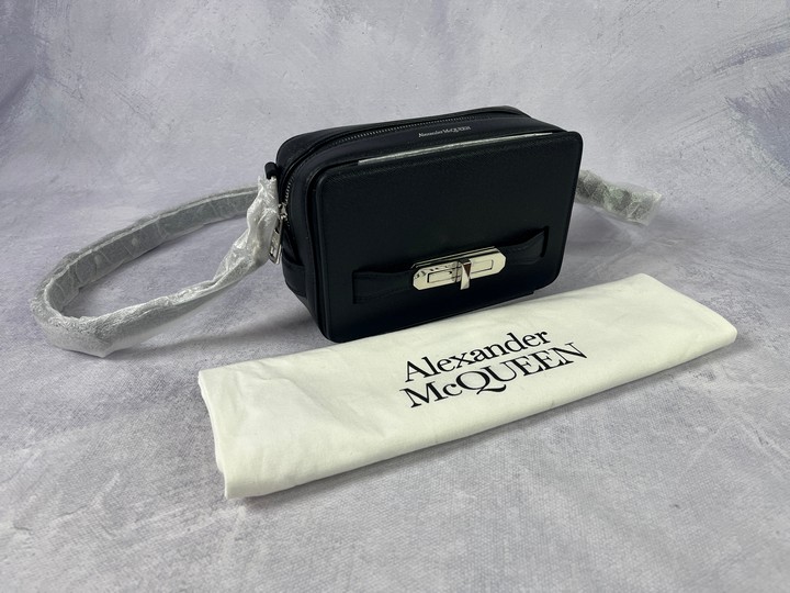 Alexander McQueen Black Bag, Comes with Dustbag.  Dimensions:Approx H:15cm W:21cm D:8cm.