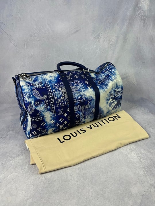 Louis Vuitton Keepall Bandouliere 50 Bag.  Dimensions:Approx H:29cm W:52 cm D:22cm.