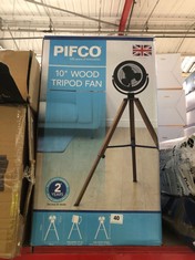 PIFCO 10'' WOOD TRIPOD FAN