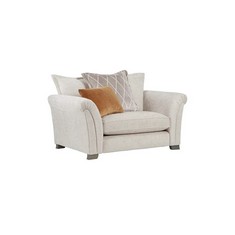 OAK FURNITURE LAND ASHBY LOVESEAT CREAM FABRIC - RRP £1299 (BLOCK A)(COLLECTION OR OPTIONAL DELIVERY AVAILABLE*)