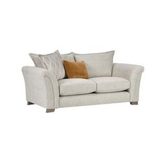 OAK FURNITURE LAND ASHBY 3 SEATER SOFA CREAM FABRIC - RRP £1899 (BLOCK A)(COLLECTION OR OPTIONAL DELIVERY AVAILABLE*)