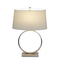 OAK FURNITURE LAND REGIS BRUSHED METAL TABLE LAMP - RRP £179 (BLOCK A)(COLLECTION OR OPTIONAL DELIVERY AVAILABLE*)