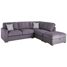 OAK FURNITURE LAND TEXAS CORNER SOFA PEWTER FABRIC - RRP £2099 (BLOCK A)(COLLECTION OR OPTIONAL DELIVERY AVAILABLE*)