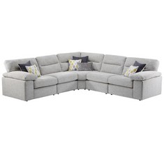 OAK FURNITURE LAND MORGAN MODULAR 5 SEATER CORNER SOFA MINK FABRIC - RRP £2149 (BLOCK A)(COLLECTION OR OPTIONAL DELIVERY AVAILABLE*)
