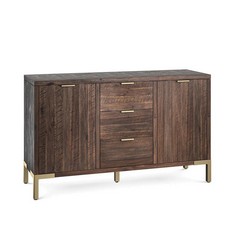 OAK FURNITURE LAND MADISON SOLID HARDWOOD & METAL LARGE SIDEBOARD - RRP £599 (BLOCK A)(COLLECTION OR OPTIONAL DELIVERY AVAILABLE*)
