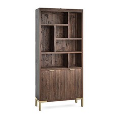 OAK FURNITURE LAND MADISON SOLID HARDWOOD & METAL TALL BOOKCASE - RRP £629 (BLOCK A)(COLLECTION OR OPTIONAL DELIVERY AVAILABLE*)
